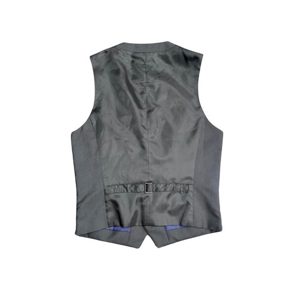 INC International Concepts Vest Men's Slim Fit Black Pinstripe Career wedding - Picture 2 of 4